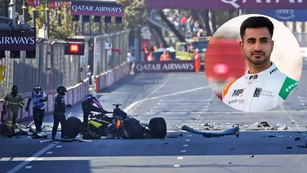 Indian Racer Kush Maini Survives Horrifying Crash at Formula 2 Azerbaijan GP Feature Race