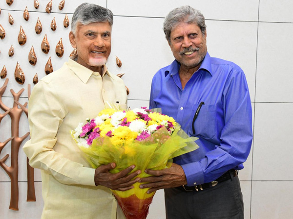 Kapil Dev Meets Andhra Pradesh CM Chandrababu Naidu
