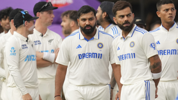 India vs New Zealand 1st Test Rohit Sharma Cleans Up Virat Kohli and Sarfaraz Khan Fall for Ducks