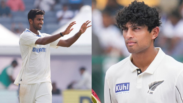 IND vs NZ Washington Sundar dismiss in-form Rachin Ravindra With an absolute ripper Video