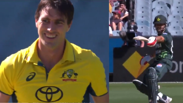 AUS vs PAK Kamran Ghulam Mocks Pat Cummins with Steve Smith Impression Falls Next Ball Watch