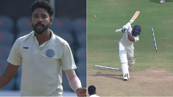 Ranji trophy Mohammed Siraj performance 1 47 from 18 overs for Hyderabad against Vidarbha After Champions Trophy Exclusion