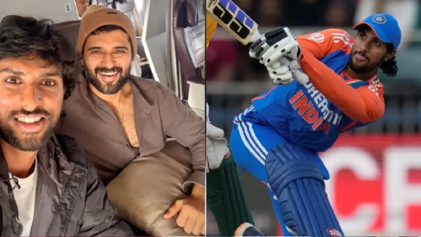 IND vs ENG 2025 T20I series Tilak Varma shocks in metting with Vijay devarkonda in flight