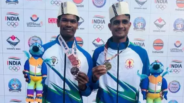 Andhra Pradesh Beach Volleyball men s team won gold medal in 38th national games 2025 Andhra Pradesh Beach Volleyball men s team won gold medal in 38th national games 2025
