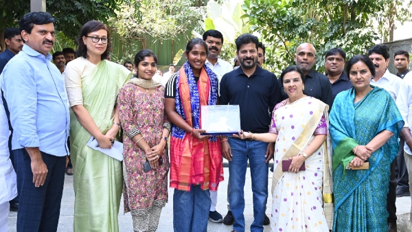 Telangana CM Revanth Reddy announces 1 crore prize money to u19 worldcup winner Gongadi trisha