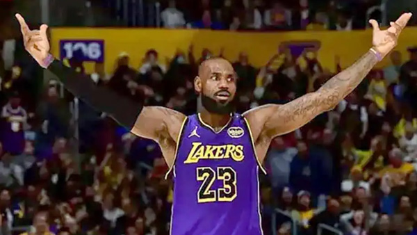 Basketball player LeBron James creates history by scoring 40 points at age 40 in NBA