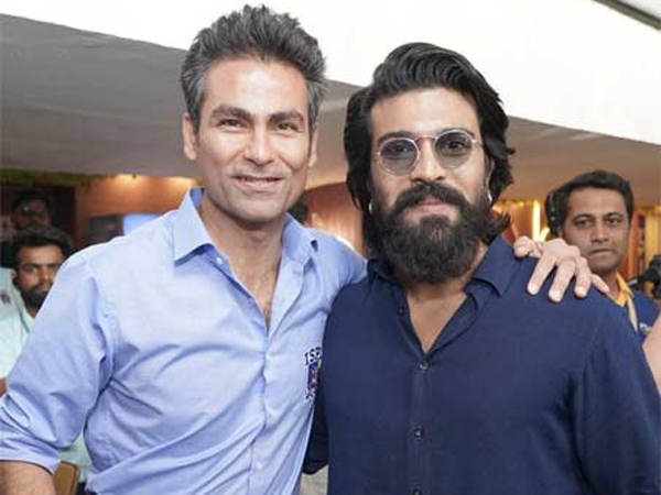 Former India cricketer Mohammed Kaif meets Ram Charan Pics Goes Viral