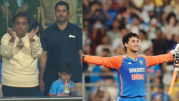Mukesh Ambani s Viral Reaction to Abhishek Sharma s Batting records in IND vs ENG 5th T20