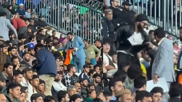 Indian Flag in Lahore Stadium Fan Arrested by Police - Video Goes Viral