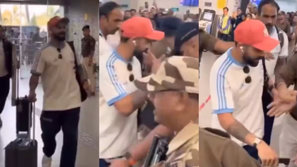 Virat Kohli Hugs Lady Fan in Bhubaneswar Airport Ahead Of IND vs ENG 3rd ODI video viral