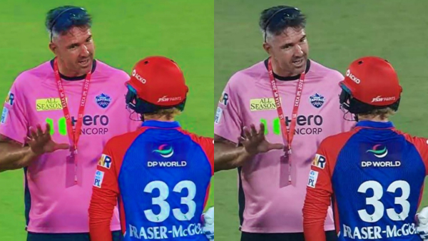 SRH VS DC Kevin Pietersen gave some tips to Jake Fraser Mcgurk on field goes viral