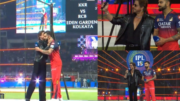 IPL 2025 Opening Ceremony ShahRukh Khan Virat Kohli Dances for Pathaan songs in KKR VS RCB match