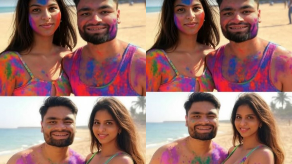 IPL 2025 KKR Suhana Khan Rinku Singh AI Holi Photos goes viral