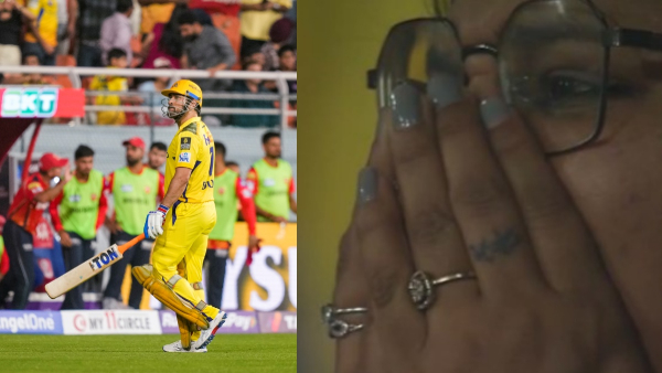 PBKS VS CSK Lady Fan cries After Dhoni Out as chennai super kings losses against Punjab Kings