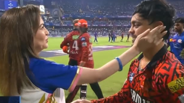 IPL 2025 Nita Ambani Comforts Ishan Kishan After Mumbai Indians Win Over Sunrisers Hyderabad