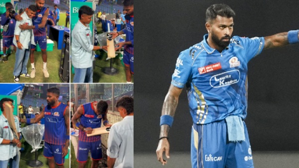 Hardik Pandya Gifts Unforgettable Bat to Kashvee Gautam Video Goes Viral