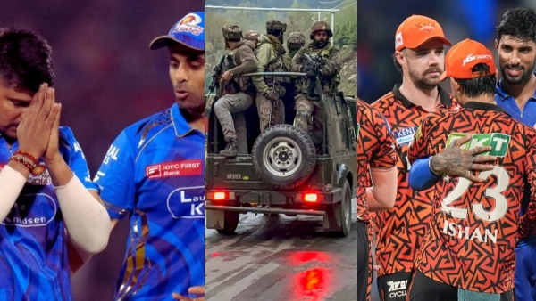 Pahalgam Terror Attack SRH VS MI players wear black armbands to tribute victims