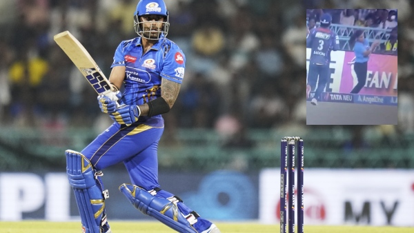 Suryakumar Yadav s Dangerous Six hits girl on Chest During MI vs LSG Match Video Goes Viral