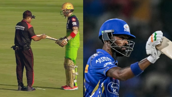 IPL 2025 Umpires Inspect Player Bats Amid Suspicions of Illegal Modifications