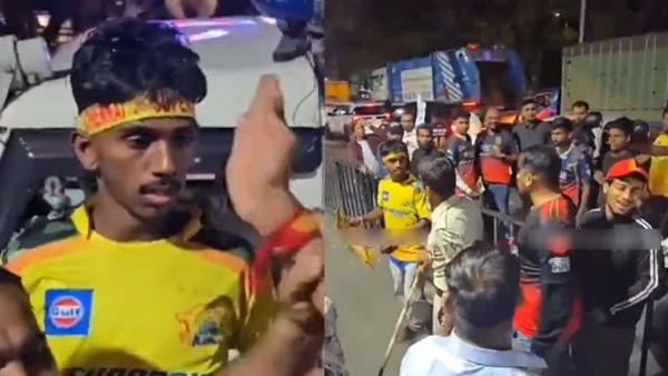 IPL 2025 RCB fans attack CSK fan on Bangalore street video goes viral