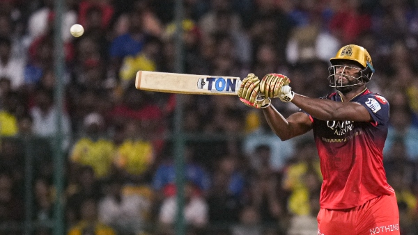 IPL 2025 Romario Shepherd smashes 33 runs in single over against Khaleel Ahmed during RCB vs CSK clash