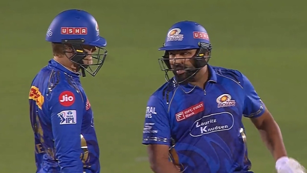 IPL 2025 Rohit Sharma s decision to use the DRS Sparks controversy in RR vs MI Match