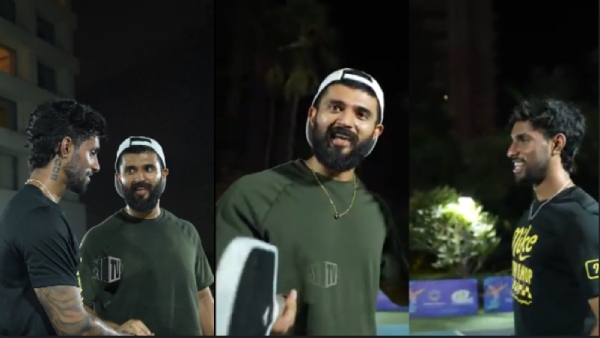 Vijay Devarakonda Challenges Tilak Verma to a Fun Game Watch the Viral Pickleball Match
