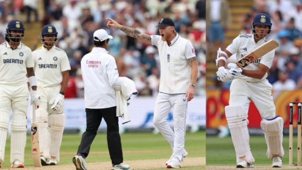 IND vs ENG 2nd Test DRS Drama as Ben Stokes Argues with Umpire Over Jaiswal Decision
