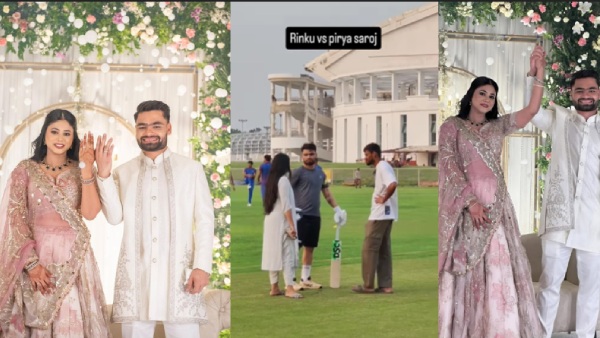 Rinku Singh Gets Surprise Visit from Fiancee Priya Saroj During Practice