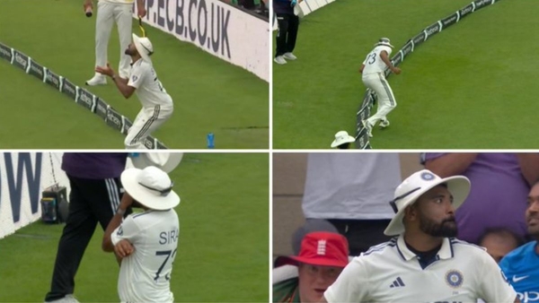 IND vs ENG Mohammed Siraj Drops Crucial Catch of Harry Brook at The Oval