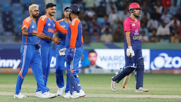 Asia Cup 2025 Kuldeep Yadav and Shivam Dube Demolish UAE Bowl Them Out for 57
