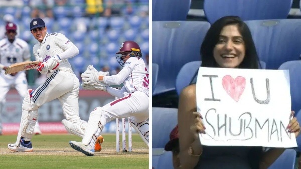 I Love You Shubman Gill Viral Mystery Girl s Proposal at IND vs WI 2nd Test