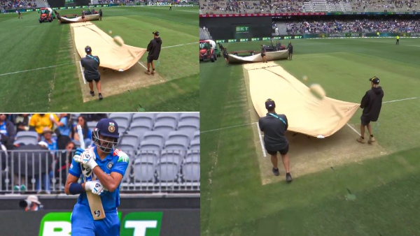 Rain Disrupts IND vs AUS 1st ODI in Perth India Lose Early Wickets