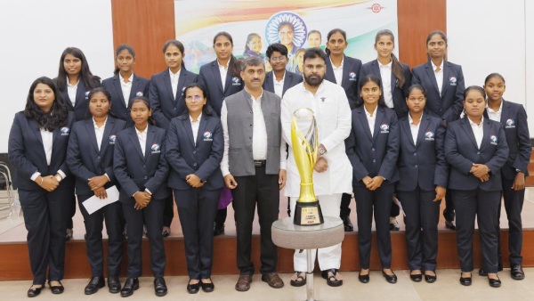 Deputy CM Pawan Kalyan Felicitates Blind Womens Cricket World Cup Champions