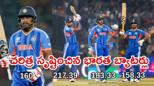 India Script History Become 1st Team To Have six batters with 150 above strike rate in T20 World Cup history