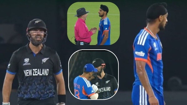Watch Heated Exchange as Arshdeep Singh Throws Ball at Daryl Mitchell in IND vs NZ T20 World Cup 2026 Final Watch Heated Exchange as Arshdeep Singh Throws Ball at Daryl Mitchell in IND vs NZ T20 World Cup 2026 Final