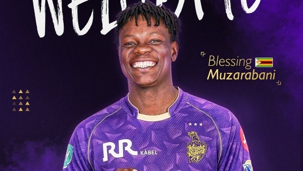IPL 2026 KKR Signs Zimbabwe Pacer Blessing Muzarabani to Replace Mustafizur Rahman