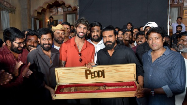 Ram Charan Gifts Autographed Bat to Cricketer Tilak Varma on Peddi Movie Sets in Hyderabad