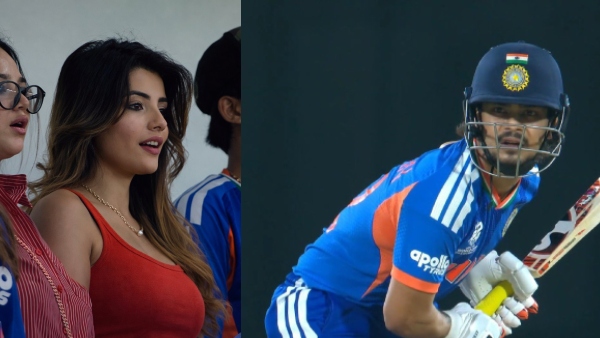 T20 World Cup 2026 Final Aditi Hundia Shines in Red Dress and Supporting Ishan Kishan Photos Go Viral