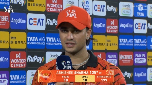 Abhishek Sharma Dedicates Record-Breaking Century to Family and Fans After Dominant Win against DC Abhishek Sharma Dedicates Record-Breaking Century to Family and Fans After Dominant Win against DC