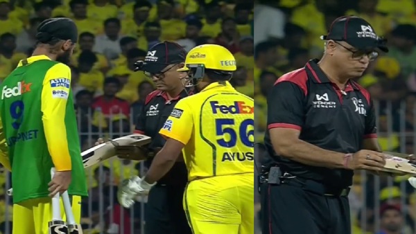 IPL 2026 Umpire Blunder in Ayush Mhatre Bat Test CSK Youngster Smashes 73 vs PBKS Full Details