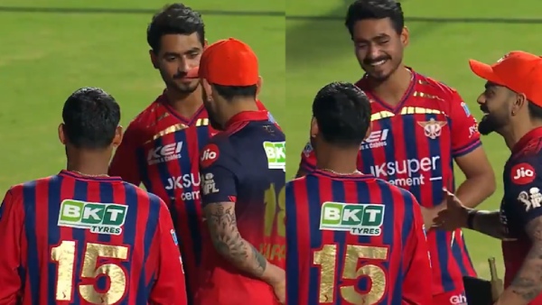 LSG Bowler Naman Tiwari Touches Virat Kohli Feet After IPL 2026 Match Video Goes Viral