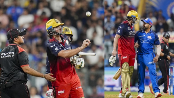 IPL 2026 Tim David Confronts Umpires Over Ball Shape During MI vs RCB Clash at Wankhede