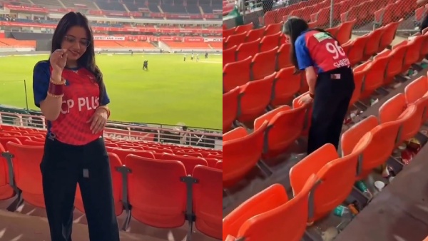Viral Video Woman Loses Rs 70 000 Ring While Making Instagram Reel During SRH vs PBKS Match Details