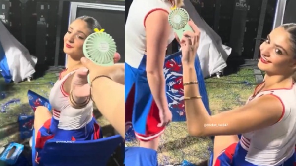 IPL 2026 Sweet Gesture Fan Gives Hand Fan to Cheerleader Video Goes Viral and Final Shifted to Ahmedabad