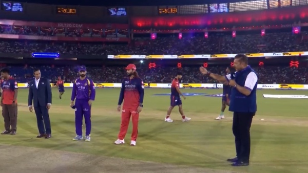 RCB vs KKR IPL 2026 Rajat Patidar Wins Toss Opts to Bowl A Must-Win Game for Rahane KKR Details