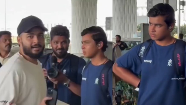 Riyan Parag Refuses Photo With Vaibhav Suryavanshi Ahead of IPL 2026 Eliminator Video Goes Viral Riyan Parag Refuses Photo With Vaibhav Suryavanshi Ahead of IPL 2026 Eliminator Video Goes Viral