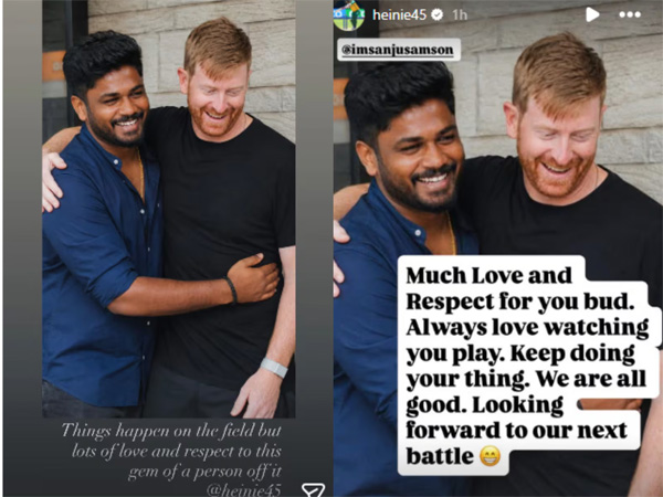 Sanju Samson Gives Clarity On Reported Fight With SRH Batsman Heinrich Klaasen Through Instagram Post Sanju Samson Gives Clarity On Reported Fight With SRH Batsman Heinrich Klaasen Through Instagram Post
