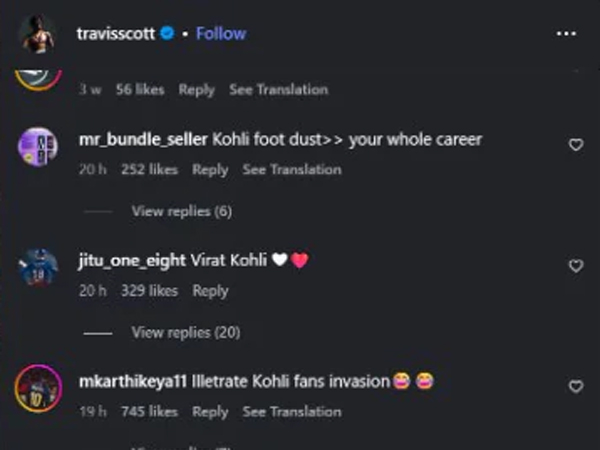 Virat Kohli Travis Head Controversy Fans Mock American Rapper Travis Scott Across Social Media Virat Kohli Travis Head Controversy Fans Mock American Rapper Travis Scott Across Social Media