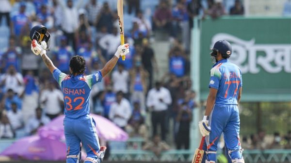 Shubman Gill and Ishan Kishan celebrating batting performance